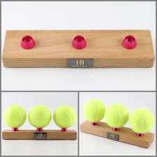 tennis Display Ball Stand Solid Beech Wood Bracket golf billiards pink