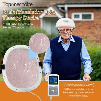 Reduce Brain Inflammation Photobiomodulation Helmet Near Infrared Light Therapy