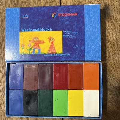 STOCKMAR Beeswax Crayons, Set of 12 Blocks in Carton