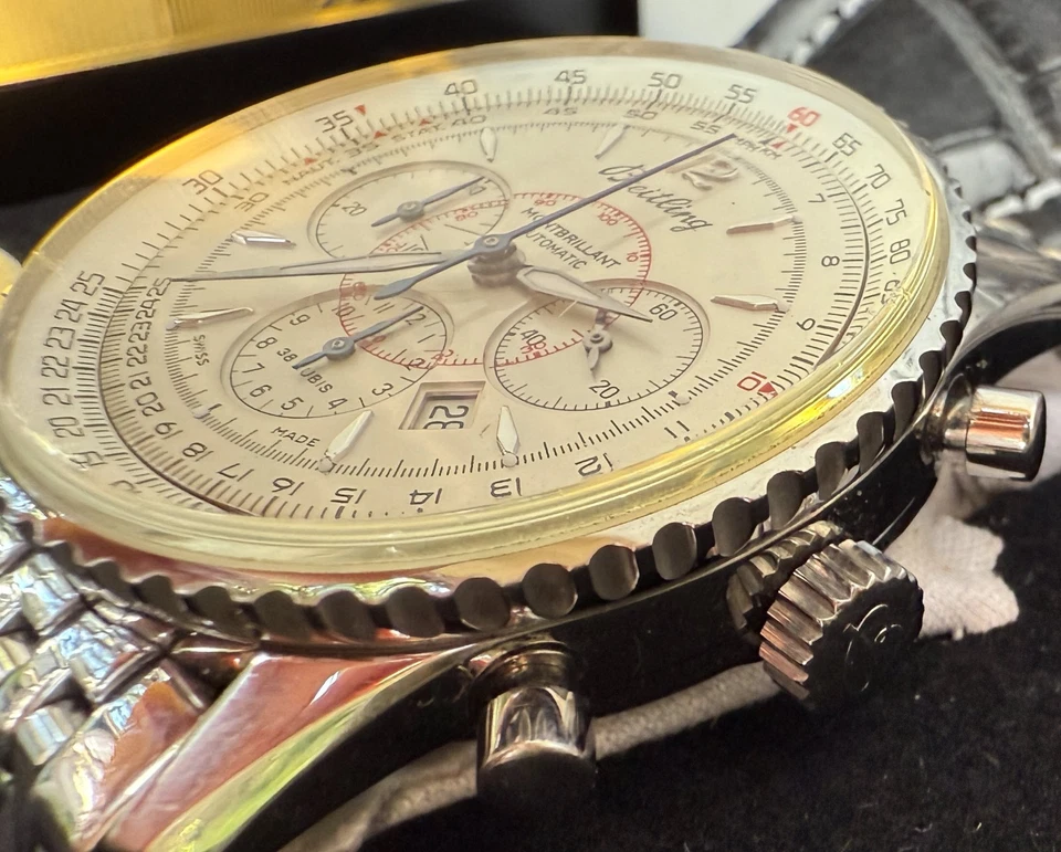 Orologio Breitling Navitimer Montbrillant A41330 2001 422A bracciale scatola e libretti - Immagine 4 di 4