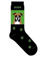 Boxer Hundesocken Unisex Gr&uuml;n Baumwolle Crew Socken