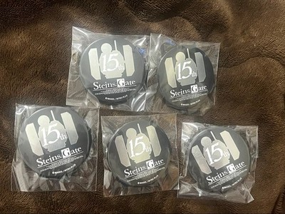 Steins Gate 15th Anniversary Metal Can Badge Set 5 Pc