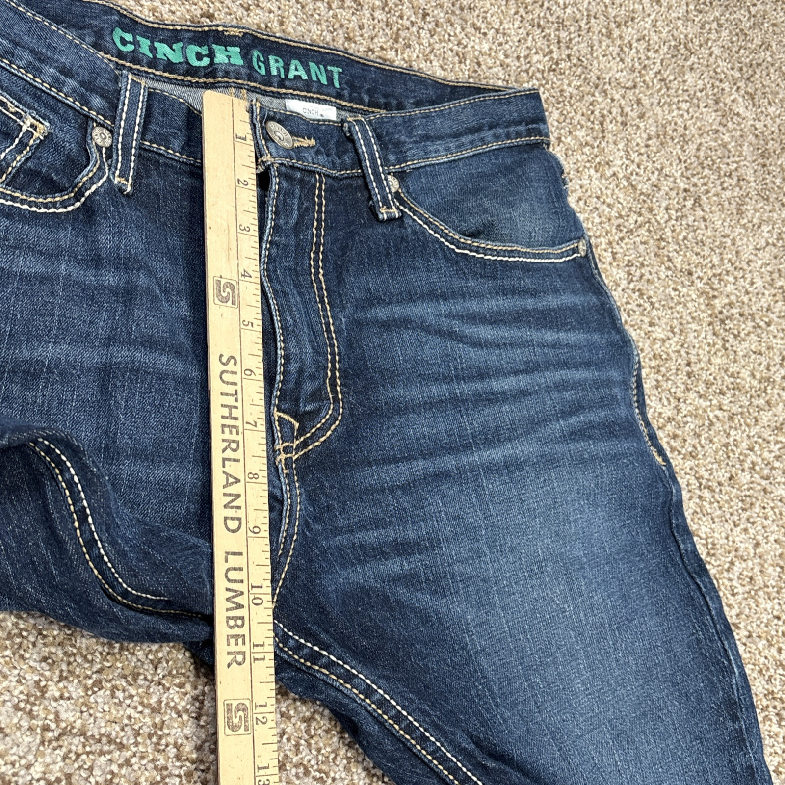 Cinch Grant Men’s Western Cowboy Jeans Dark Wash Size 34x30 (33x28) - View 9
