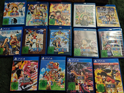 One Piece Konvolut für Sony PlayStation 4: PS4 Spiele & Blu-rays, USK 12