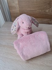 JELLYCAT BLOSSOM TULIP BUNNY SOOTHER PINK COMFORTER SOFT TOY RARE VGC