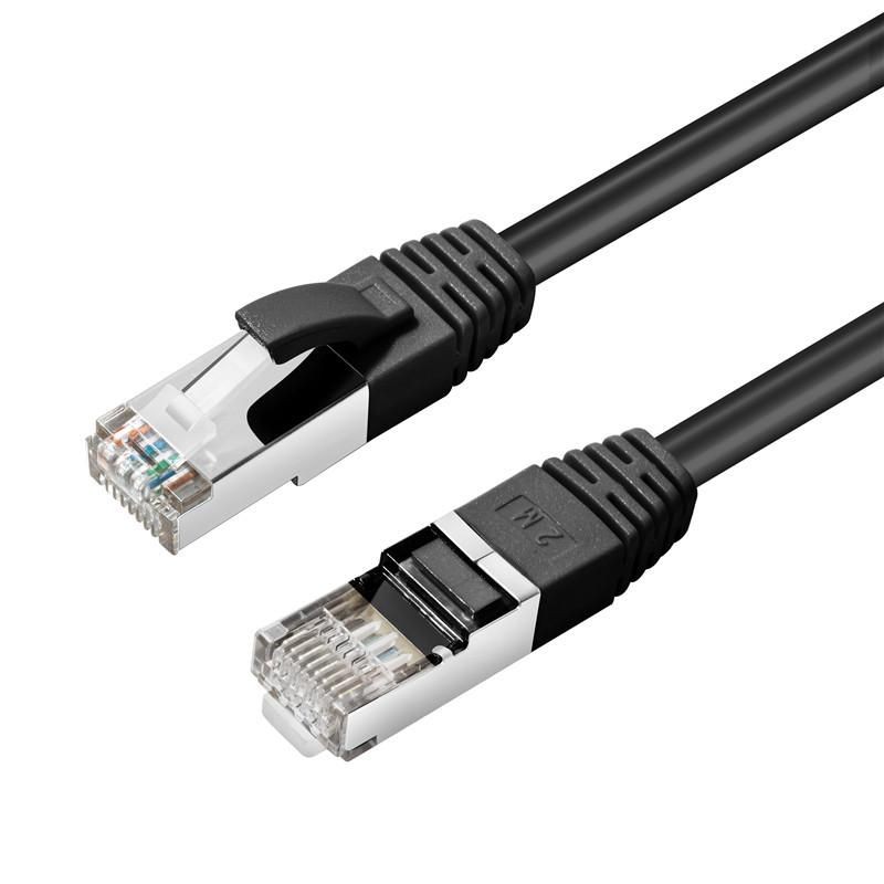 MicroConnect CAT6A S/FTP 7.5m Black LSZH Shielded Network Cable, LSZH