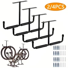 Overhead Garage Storage Hooks, Heavy Duty Double Ceiling Rack, 17’’ Utility