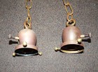 PAIR OF BRASS CEILING FIXTURE WITH 2 1/4" FITTER SHADE HOLDERS #8002 — photo 2
