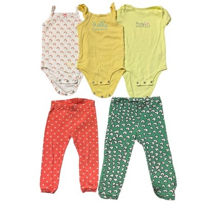 Carter s Bundle Clothes Baby Girl 9M-12M Yellow Orange Pants HelloSummer