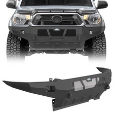 Front Bumper W Skid Plate 2x Led Lights Fit Toyota Tacoma 2012-2015 Trucks