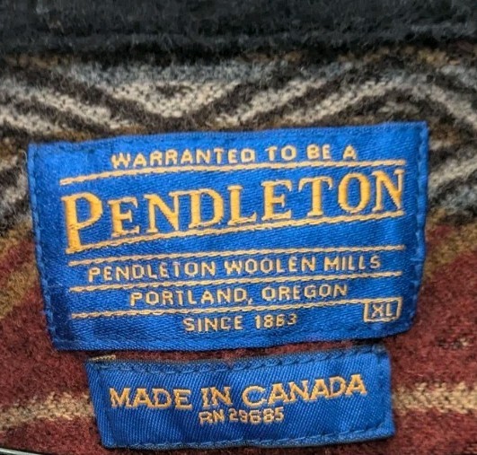 Vintage Pendleton Denim Jacket  Aztec Blanket Lin… - image 8