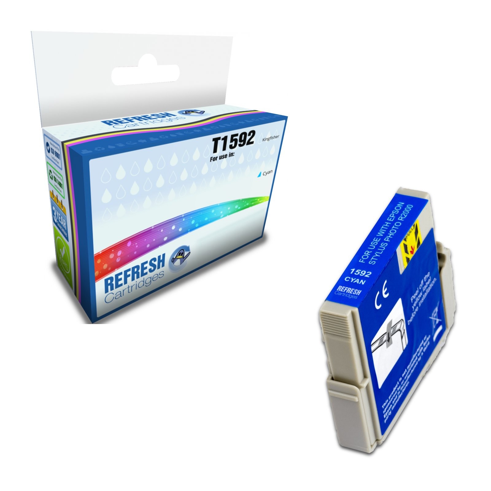 Refresh Cartridges Cyan T1592 Ink Compatible With Epson Printers