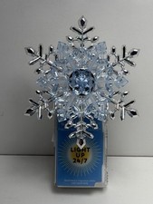 BATH BODY WORKS BLUE SNOWFLAKE GEM NIGHT LIGHT UP WALLFLOWER FRAGRANCE PLUG IN