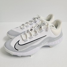 Nike Alpha Huarache Elite 4 Low Metal Baseball cleats FD2745-104 Size 7 White 1