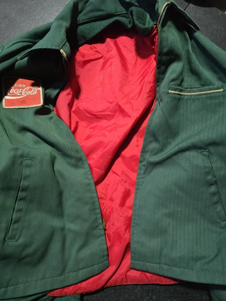 Винтажный 70-х 60-х Coca Cola доставки куртка с вкладыш зеленый размер 42 работы носить кока-колы - Изображение 3 из 3