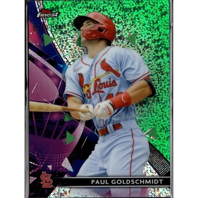 Paul Goldschmidt 2021 Topps Finest Green Speckle /125 #11 Cardinals