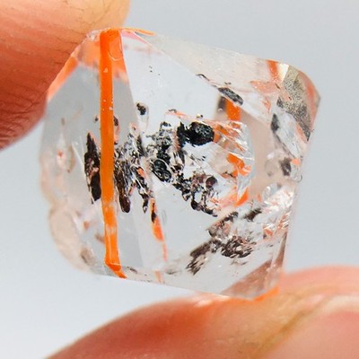 TOP Natural Herkimer diamond crystal  moving water quicksand  drop enhydro 11CT