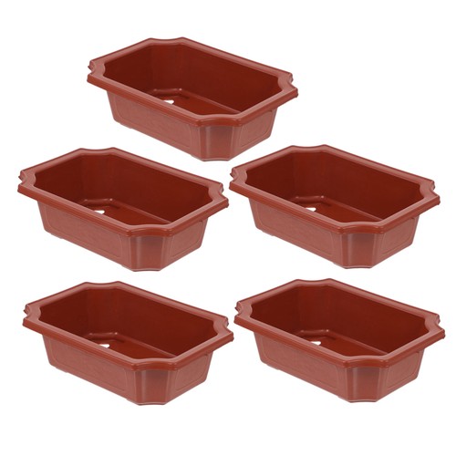2 Count Imitation Ceramic Flowerpot Plants Orchid Rectangular with Drainage - Picture 11 of 12