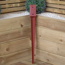 75mm x 75mm (3" x 3") Metal Garden Fence Post Holder / Spike