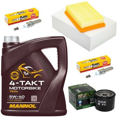 Wartung Set 4L Öl Luftfilter Ölfilter Zündkerzen für BMW R 1200 GS LC R 2013-20