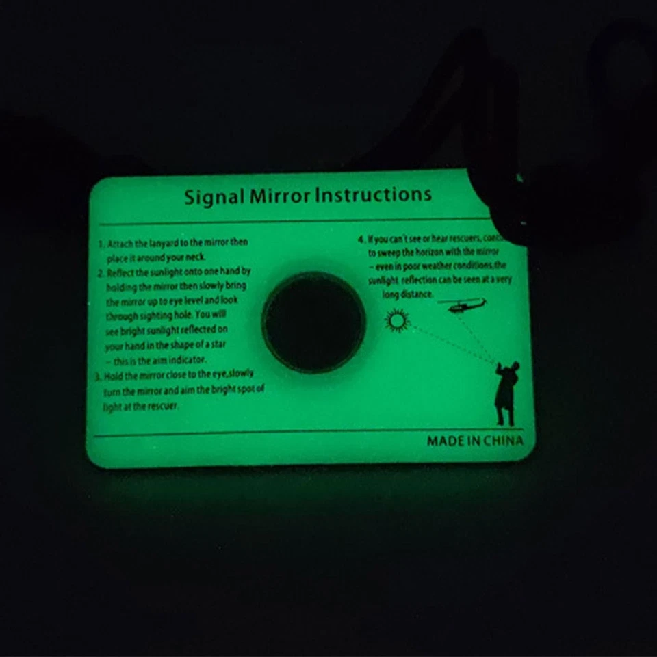 Маленькое зеркало для выживания зеркало сигнальное зеркало военного класса 2 X 3 дюйма - Изображение 4 из 4
