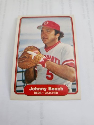 1982 Fleer Johnny Bench Cincinnati Reds & Hall of Fame #57 EX