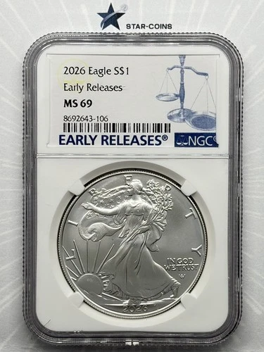 2026 Silver Eagle NGC MS69 Early Releases