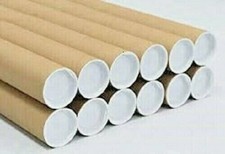 50 2" x 36" Cardboard Shipping Mailing Tube Tubes Cores With End Caps