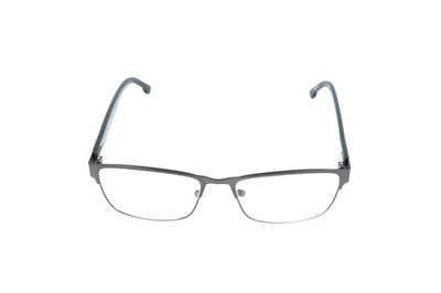 Eye Q Masterpiece Gunmetal Rectangle Eyeglasses Frames 57-18-150