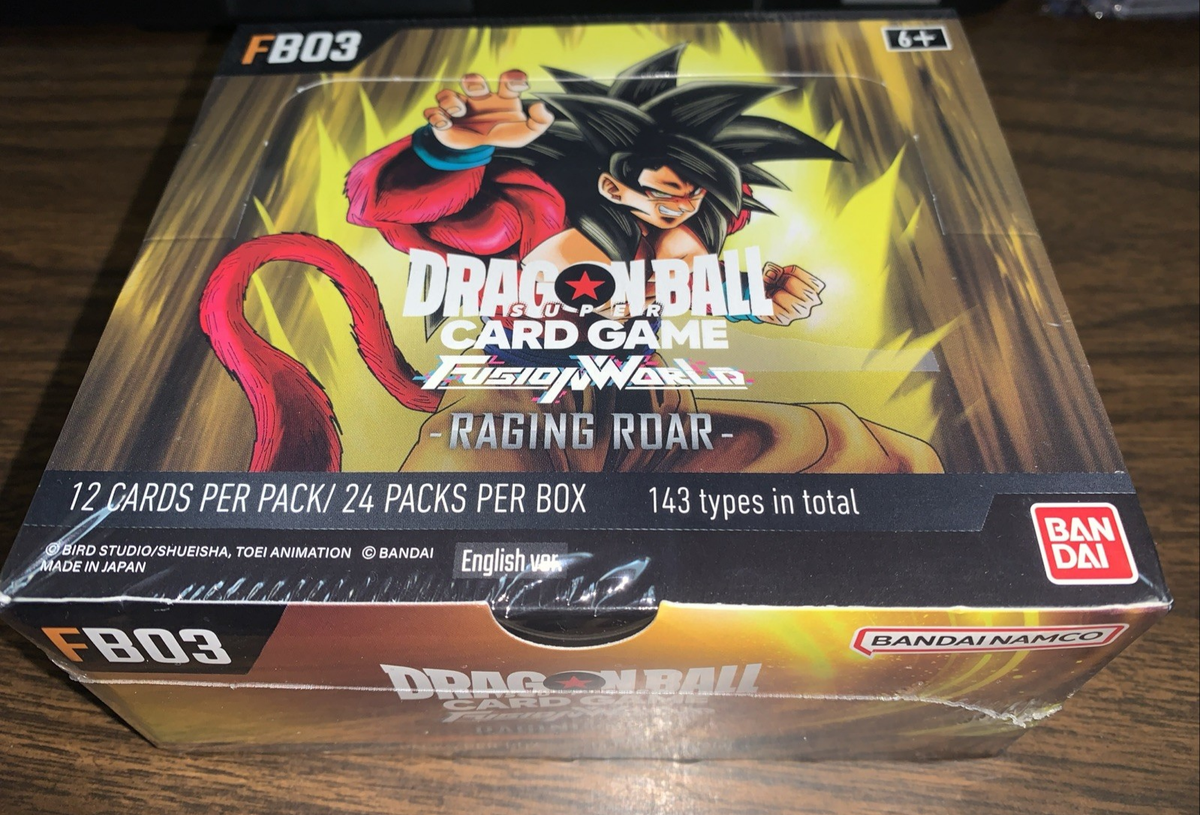 Dragonball Super Card Game Fusion World Raging Roar Sealed Booster Box FB03