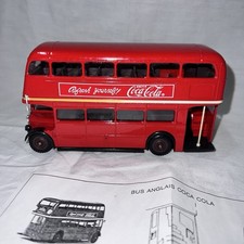 COKE Coca Cola Diecast London Transport Double Decker Bus 1/50 Solido 6" RF# 12