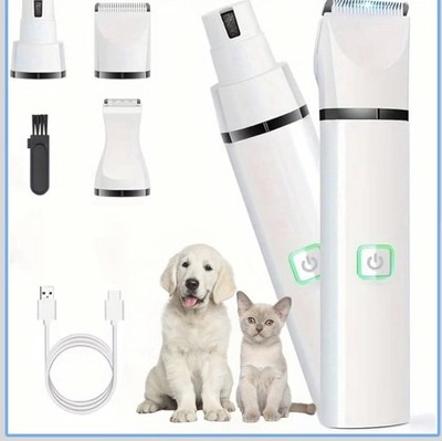  Dog Clippers with Double Blades,Cordless Small Pet Hair Grooming White