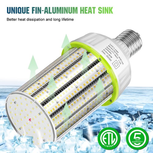 80W LED Corn Light Bulb (350Watt MH HPS HID Equal) For Warehouse Garage Workshop - Picture 7 of 12