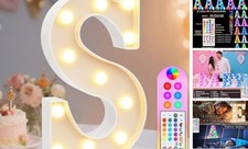 Colorful Light Up Letters with Remote, Upgraded 35 Letter S 35 Colors with WW
