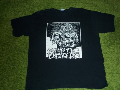SEPTIC DEATH Pushead T-SHIRT L Black Flag Poison Idea Deep Wound
