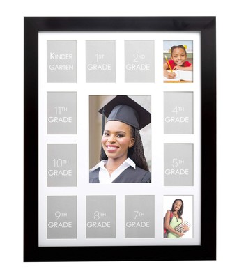 School Days Frame, Holds 13 Photos k-12, Kindergarten to High School Picture ...