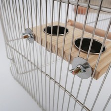 Bird Feeding Dish Cups Hanging Feeder Bowls Parrot Food Bowl Clamp Holder