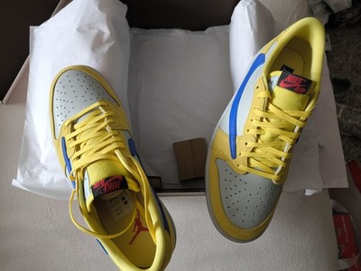 Travis Scott x Nike Air Jordan 1 Low ''Canary'' DZ4137-700 | EU 44,5/UE W12