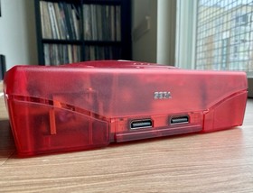 SEGA SATURN HST-3220 JAPANESE RED CONSOLE W SAROO LOADED 256 GB OEM CONTROLLERS