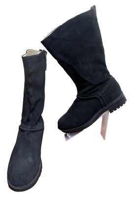 Revitalign Kelso Black Suede Full Calf Zip Up Boots Women's 10 B EU 40.5B EUC