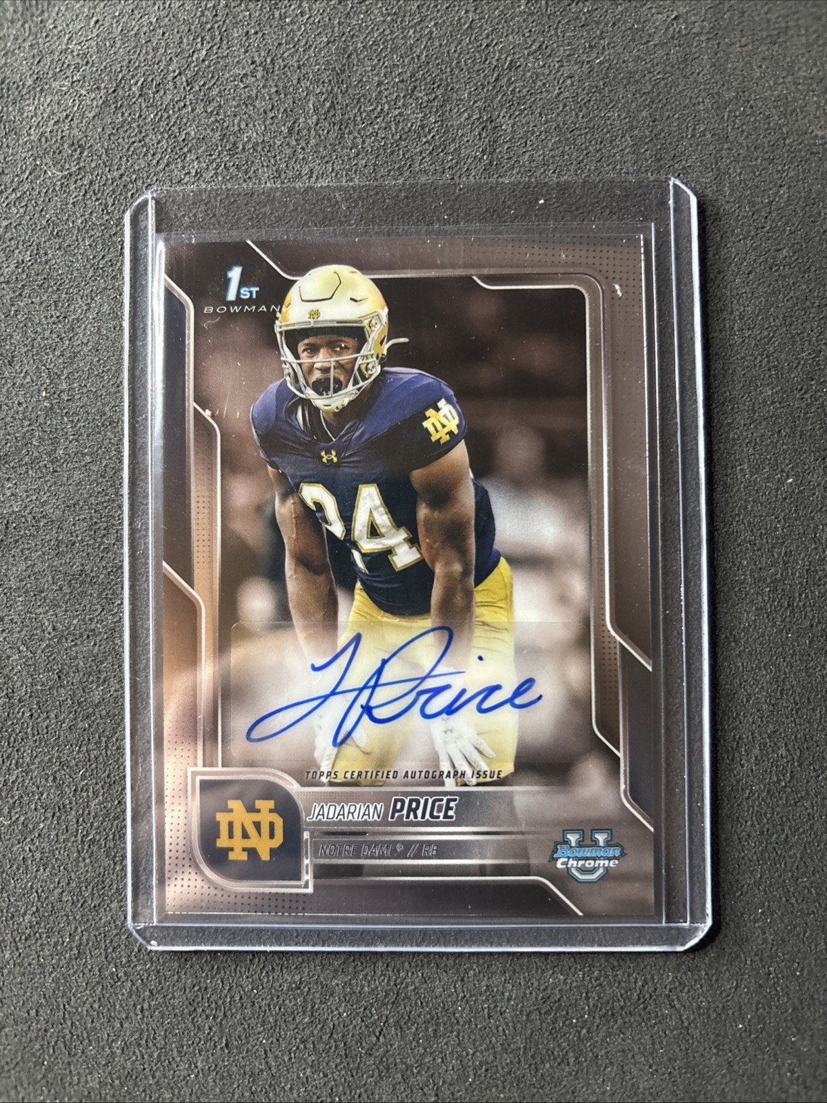 2025 Bowman University Chrome Chrome Prospect Autographs #BCA-JPR Jadarian Price