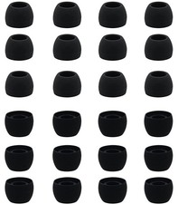 12 Pairs Silicone Replacement Earbud Tips For 3.8-5.5mm Nozzle Small Black