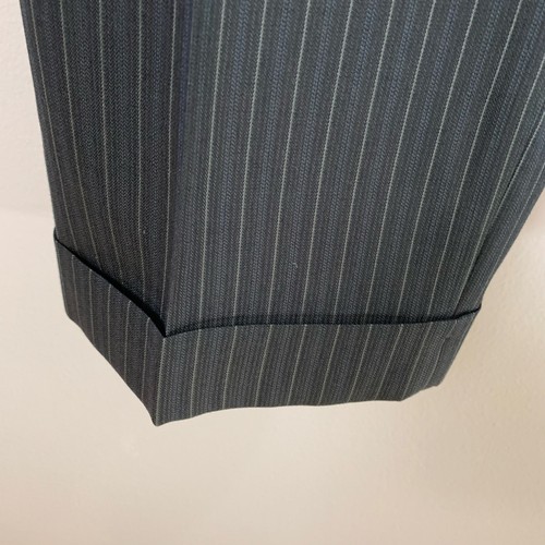 Joseph Abboud Mark Shale Sz 42R/W36 2-Piece Suit w/ Blazer Jacket Black Striped - Picture 10 of 13