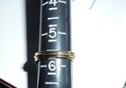 Ring Yellow Gold Cats Eye Tourmaline Cabochon Diamonds Size 5.5 Mystery Mark — photo 5