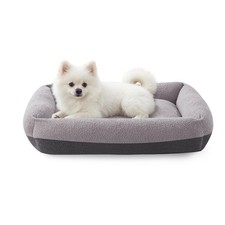 Washable Small Dog Bed, Rectangle Comfy Fluffy Kitten Puppy Bed, Removable Zi...