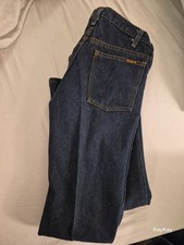 Vintage 70s 80s Sears Sportswear Thumbs Up Denim Jeans Blue 30x31 Made In USA