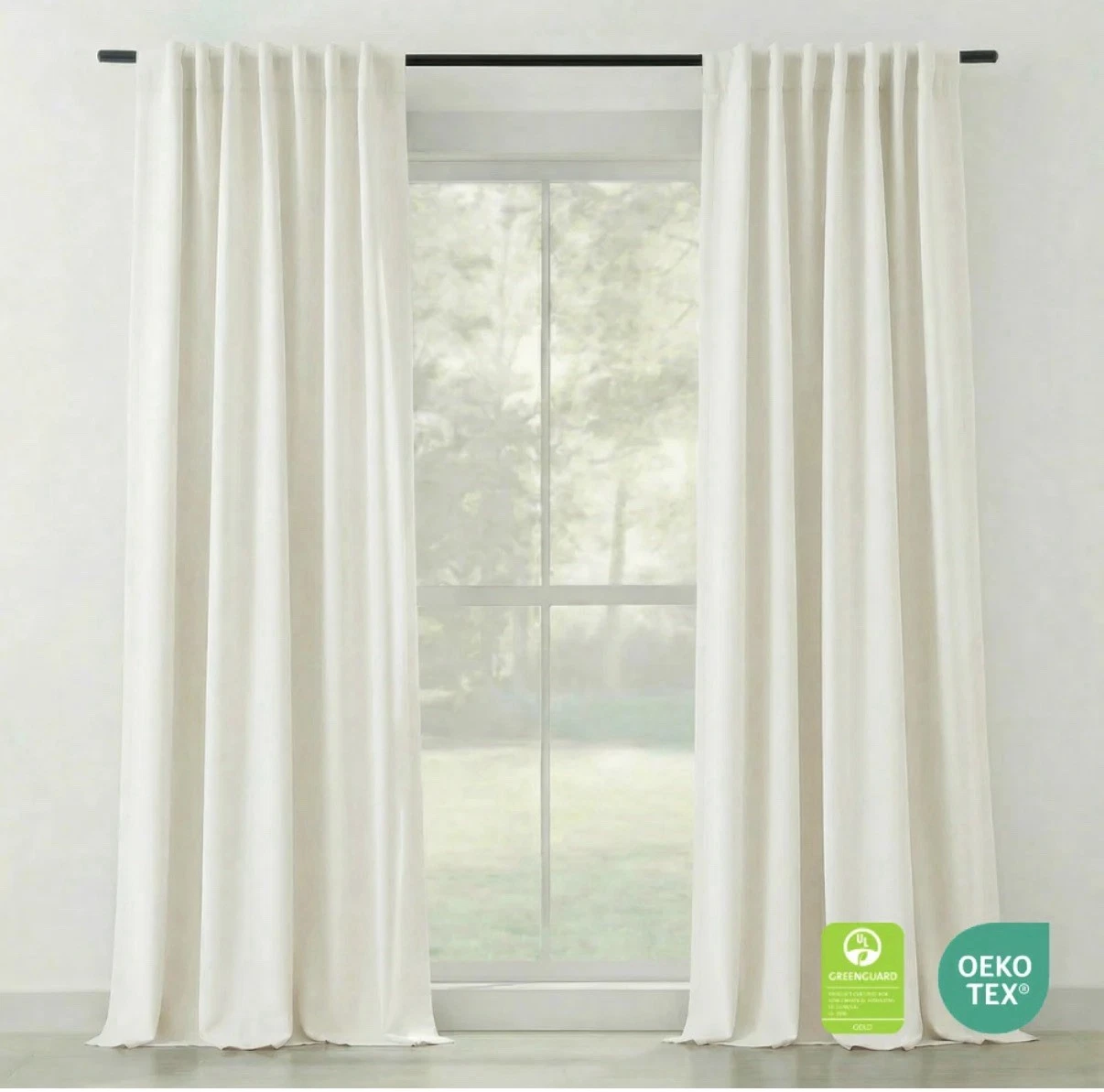 Sleepout Home Blackout Curtain Cream 50x84 Panel 100% OEKO-TEX 2 Pack