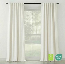 Sleepout Home Blackout Cortina Crema 50x84 Panel 100% OEKO-TEX 2 Pack