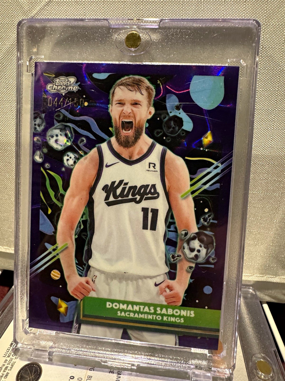 Domantas Sabonis Topps Cosmic Chrome #81 Serial Numbered /11 (Kings)