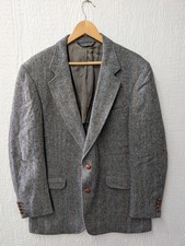 Vtg Anthony Allan Harris Tweed 100 Scottish Wool Sport Coat Blazer Size 44 Long